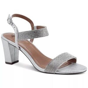 Style & Co. Bonitaa Slingback Heels - Silver Rhinestones Size 7.5 NEW